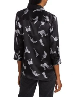 L'AGENCE Dani Printed Silk Satin Blouse 4 L'AGENCE Dani Printed Silk Satin Blouse -Outlet L'AGENCE Store unnamed file 317