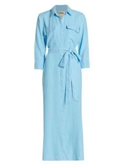 L'AGENCE Cameron Long Shirtdress Light Maize 3 L'AGENCE Cameron Long Shirtdress Light Maize -Outlet L'AGENCE Store unnamed file 35