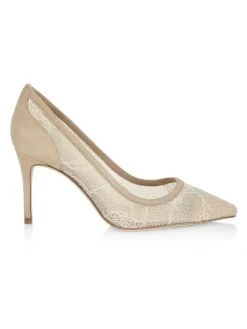 L'AGENCE Simone Lace Pumps Beige
