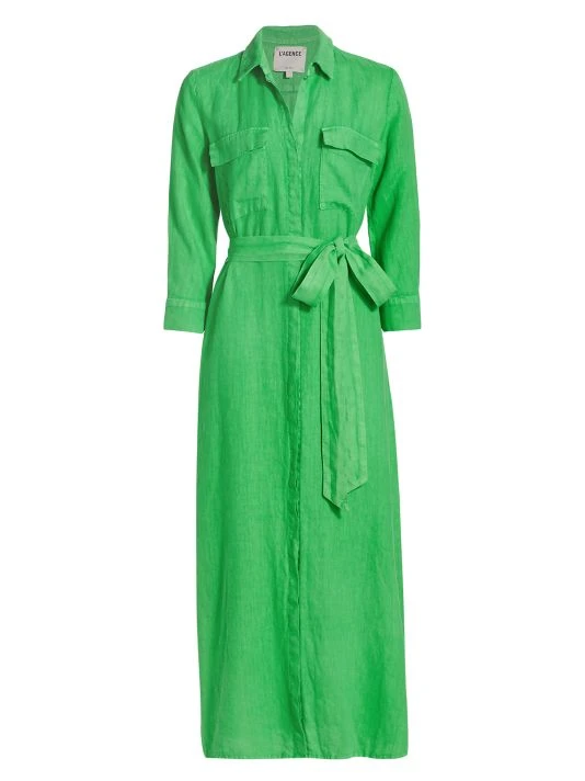 unnamed-file-36.jpg L'AGENCE Cameron Long Shirtdress Light Maize -Outlet L'AGENCE Store unnamed file 36