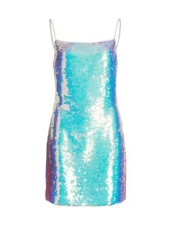 L'AGENCE Nyla Sequin Slip Dress