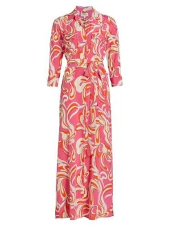 L'AGENCE Cameron Silk Shirtdress