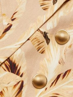 L'AGENCE Brooke Leaf-Print Cropped Blazer -Outlet L'AGENCE Store unnamed file 471