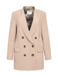 L'AGENCE Jayda Double-Breasted Crepe Blazer