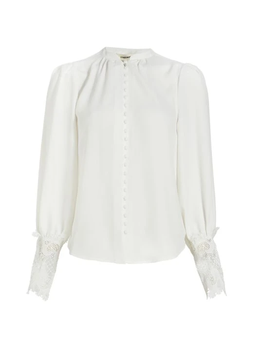 unnamed-file-49.jpg L'AGENCE Ava Lace Cuff Blouse Ivory -Outlet L'AGENCE Store unnamed file 49
