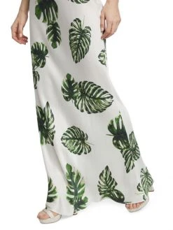 L'AGENCE Zeta Leaf-Print Satin Maxi Skirt 5 L'AGENCE Zeta Leaf-Print Satin Maxi Skirt -Outlet L'AGENCE Store unnamed file 533