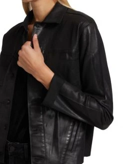 L'AGENCE Janelle Coated Denim Jacket 5 L'AGENCE Janelle Coated Denim Jacket -Outlet L'AGENCE Store unnamed file 568