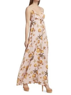 L'AGENCE Sachi Shell-Print Maxi Dress -Outlet L'AGENCE Store unnamed file 580