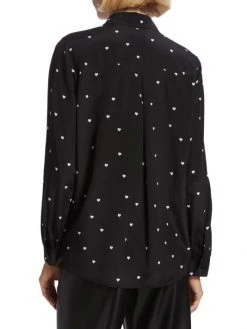 L'AGENCE Nina Silk Heart-Print Shirt -Outlet L'AGENCE Store unnamed file 595