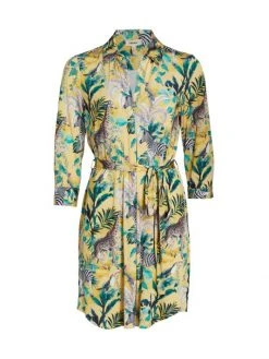 L'AGENCE Addison Animal-Printed Shirtdress
