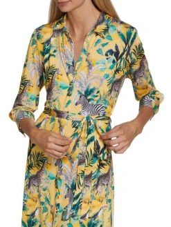 L'AGENCE Addison Animal-Printed Shirtdress 4 L'AGENCE Addison Animal-Printed Shirtdress -Outlet L'AGENCE Store unnamed file 602