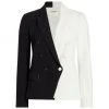 L'AGENCE Kenzie Colorblocked Blazer Black Ivory