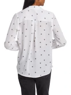L'AGENCE Nina Rose-Print Silk Shirt -Outlet L'AGENCE Store unnamed file 633