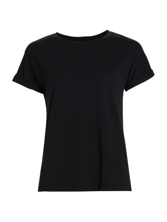 unnamed-file-636.jpg L'AGENCE Shawn Cuffed-Sleeve T-Shirt Black -Outlet L'AGENCE Store unnamed file 636