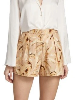 L'AGENCE Vittoria Leaf-Print High-Waisted Shorts 2 L'AGENCE Vittoria Leaf-Print High-Waisted Shorts -Outlet L'AGENCE Store unnamed file 758