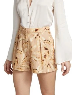 L'AGENCE Vittoria Leaf-Print High-Waisted Shorts 3 L'AGENCE Vittoria Leaf-Print High-Waisted Shorts -Outlet L'AGENCE Store unnamed file 759