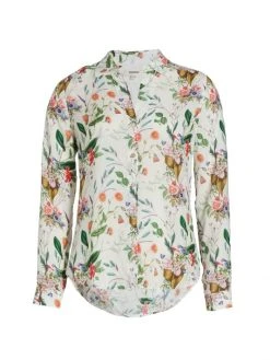 L'AGENCE Holly Floral Blouse