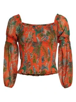 L'AGENCE Cece Smocked Top