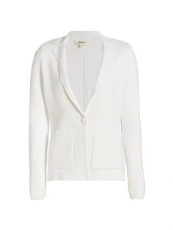 L'AGENCE Lacey Cotton Knit Blazer