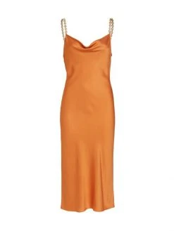 L'AGENCE Amina Cowl-Neck Chain Dress