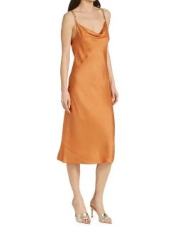 L'AGENCE Amina Cowl-Neck Chain Dress -Outlet L'AGENCE Store unnamed file 895