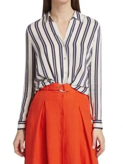 L'AGENCE Holly Striped Shirt 2 L'AGENCE Holly Striped Shirt -Outlet L'AGENCE Store unnamed file 921
