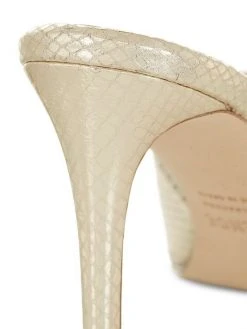 L'AGENCE Lolita II Snake-Embossed Metallic Leather Mules 5 L'AGENCE Lolita II Snake-Embossed Metallic Leather Mules -Outlet L'AGENCE Store unnamed file 935