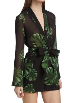 L'AGENCE Arabell Leaf-Print Romper -Outlet L'AGENCE Store unnamed file 953