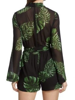 L'AGENCE Arabell Leaf-Print Romper -Outlet L'AGENCE Store unnamed file 954