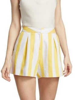 L'AGENCE Vittoria Striped High-Waisted Shorts 2 L'AGENCE Vittoria Striped High-Waisted Shorts -Outlet L'AGENCE Store unnamed file 959