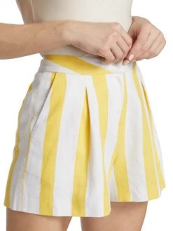 L'AGENCE Vittoria Striped High-Waisted Shorts 5 L'AGENCE Vittoria Striped High-Waisted Shorts -Outlet L'AGENCE Store unnamed file 962