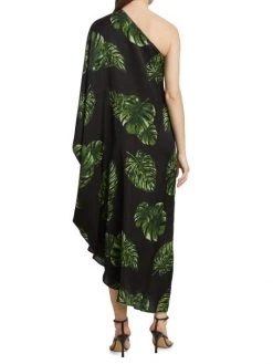 L'AGENCE Selena Leaf-Print One-Shoulder Dress 4 L'AGENCE Selena Leaf-Print One-Shoulder Dress -Outlet L'AGENCE Store unnamed file 982