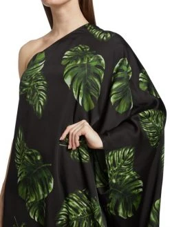 L'AGENCE Selena Leaf-Print One-Shoulder Dress 5 L'AGENCE Selena Leaf-Print One-Shoulder Dress -Outlet L'AGENCE Store unnamed file 983
